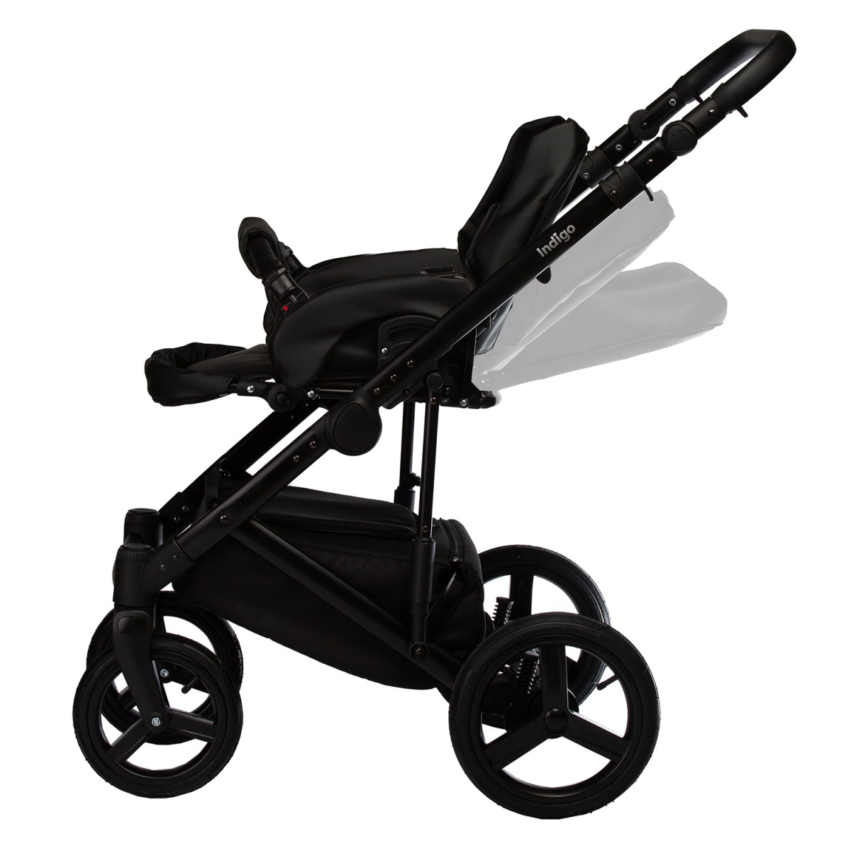 Коляска 2 в 1 Indigo Tour Eco, Te 06 (Черная кожа)