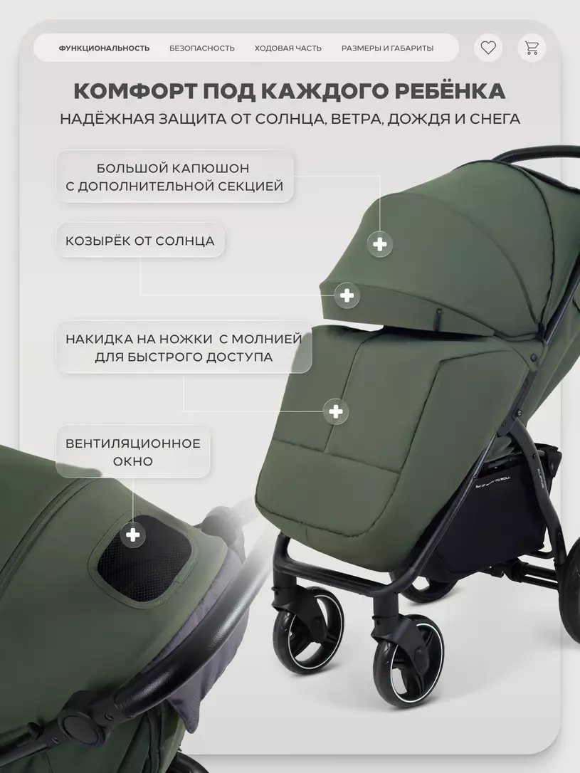 Коляска прогулочная Rant Basic Alpine 2026 Olive