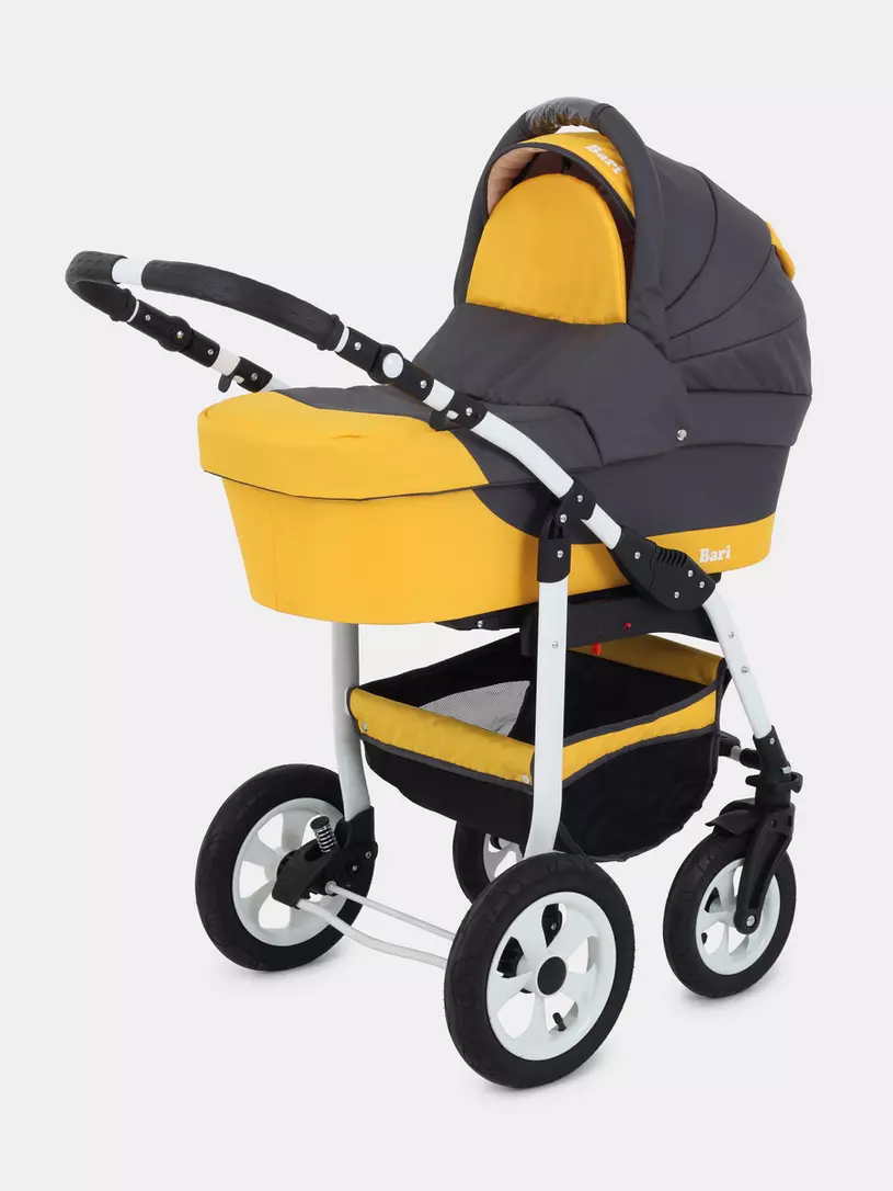 Коляска 2 в 1 Bart-Plast Bari 05 серо-желтый