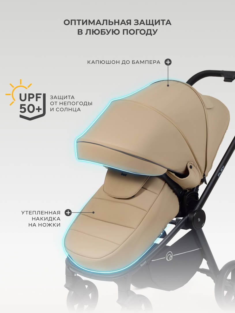 Коляска прогулочная Rant Flex 2025 RA078 Mocca