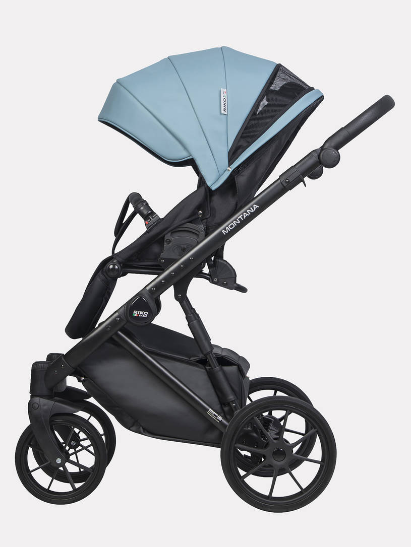 Коляска 2 в 1 Riko Basic Montana Ecco 16 blue, голубой