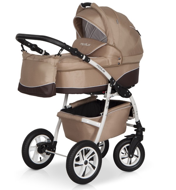 Коляска 2 в 1 Riko Modus 02 бежево-коричневый