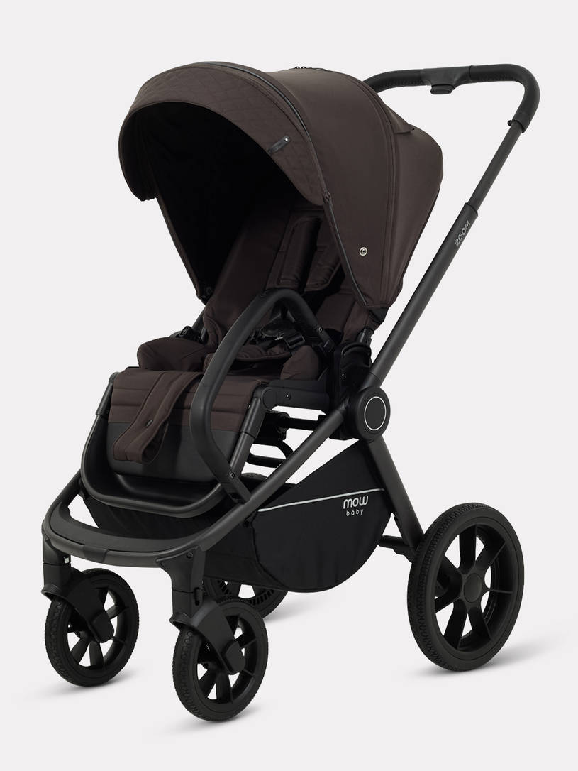 Коляска 2 в 1 Mowbaby Zoom PU Shine brown