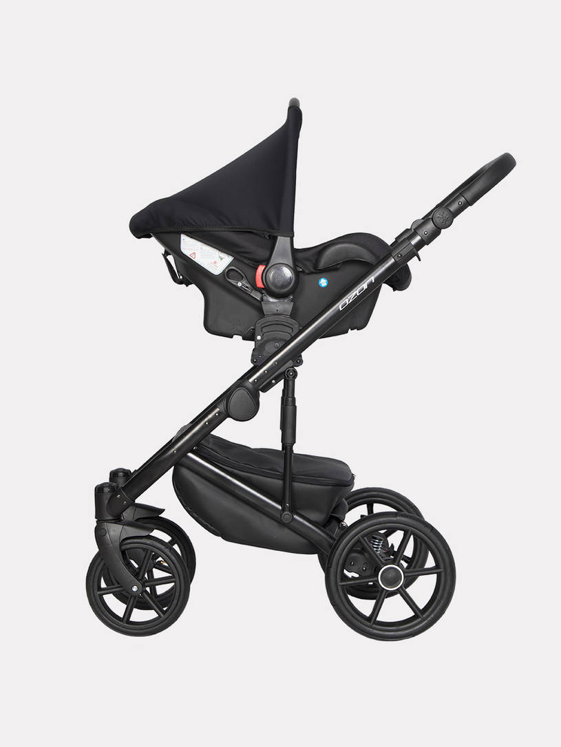 Коляска 3 в 1 Riko Basic Ozon Pastel 01, Розовый