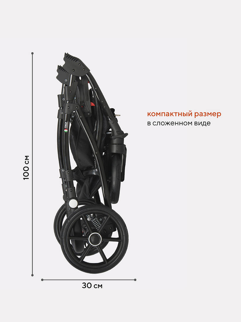 Коляска 3 в 1 Riko Basic Bella 03 серый-малахит