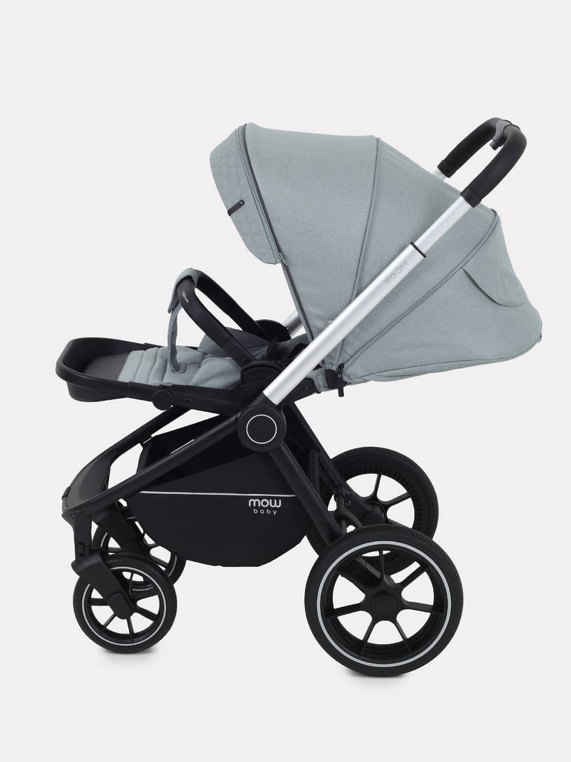 Коляска 2 в 1 Mowbaby Zoom PU silver green tea