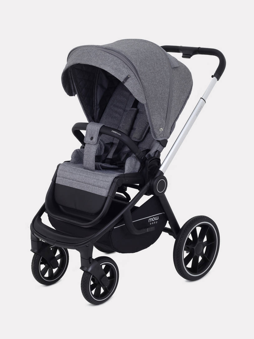 Коляска 2 в 1 MOWBaby ZOOM PU RA086 Silver Grey