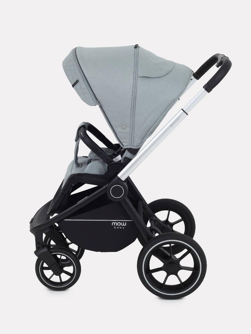 Коляска 2 в 1 Mowbaby Zoom PU silver green tea
