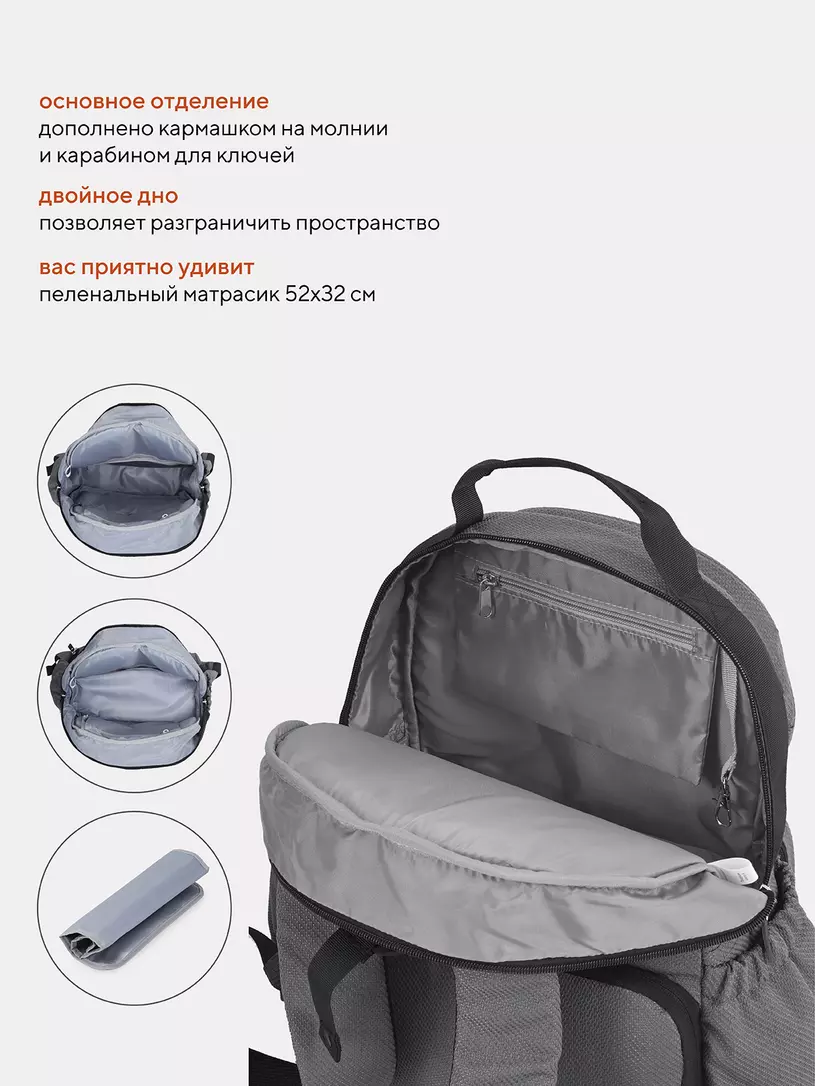 Сумка-рюкзак для мамы Rant Paxton Grey