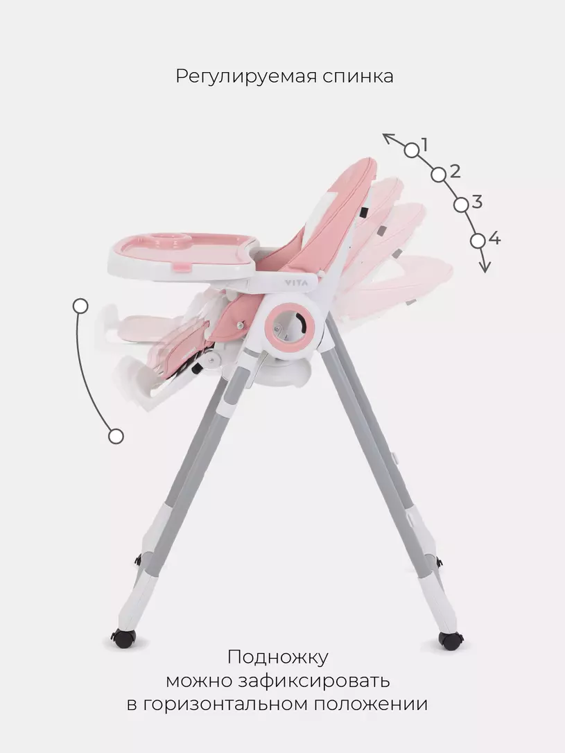 Стульчик для кормления Rant Vita Cloud Pink
