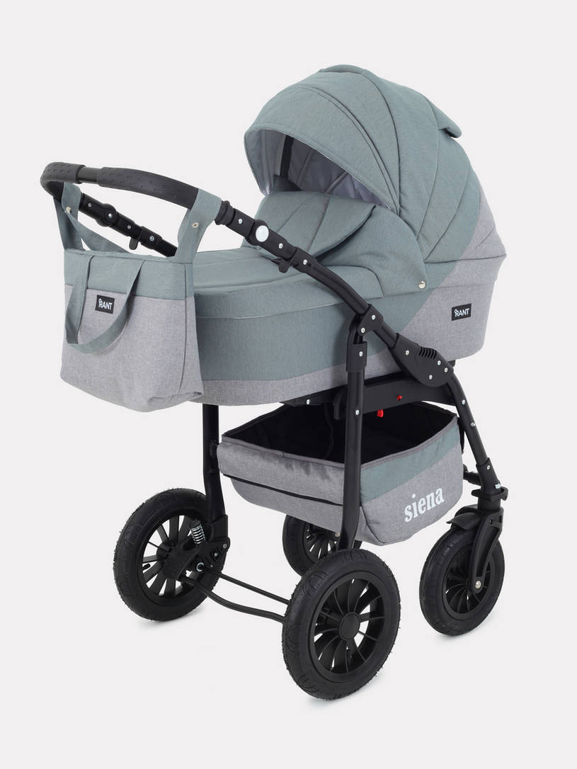 Коляска 3 в 1 Rant Siena 09 серый-зеленый