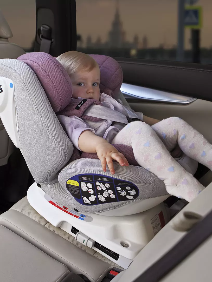 Автокресло Rant Nitro 0/1/2/3 (0-36 кг) Grey/Pink