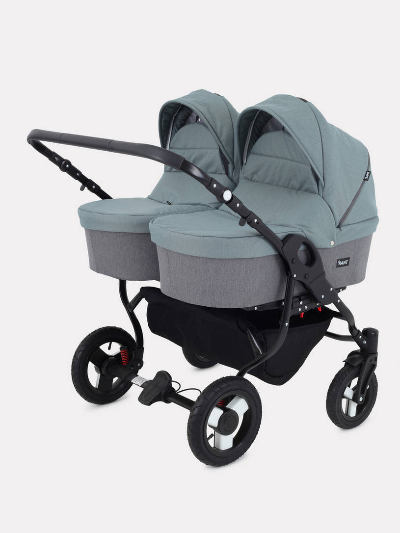 Коляска для двойни 2 в 1 Rant Dream Duo 06 серый-зеленый