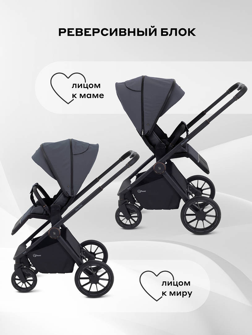 Коляска 2 в 1 Rant Falcon Neo Graphite
