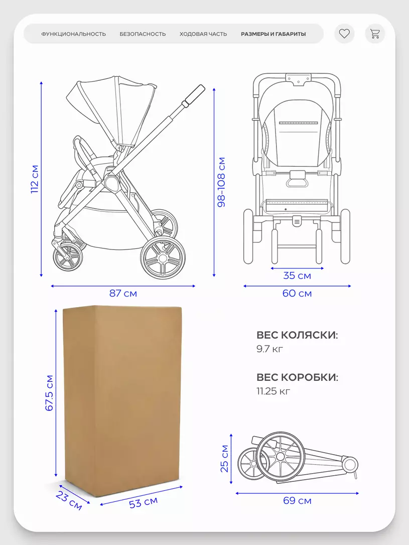 Коляска прогулочная Rant Basic Wave Black