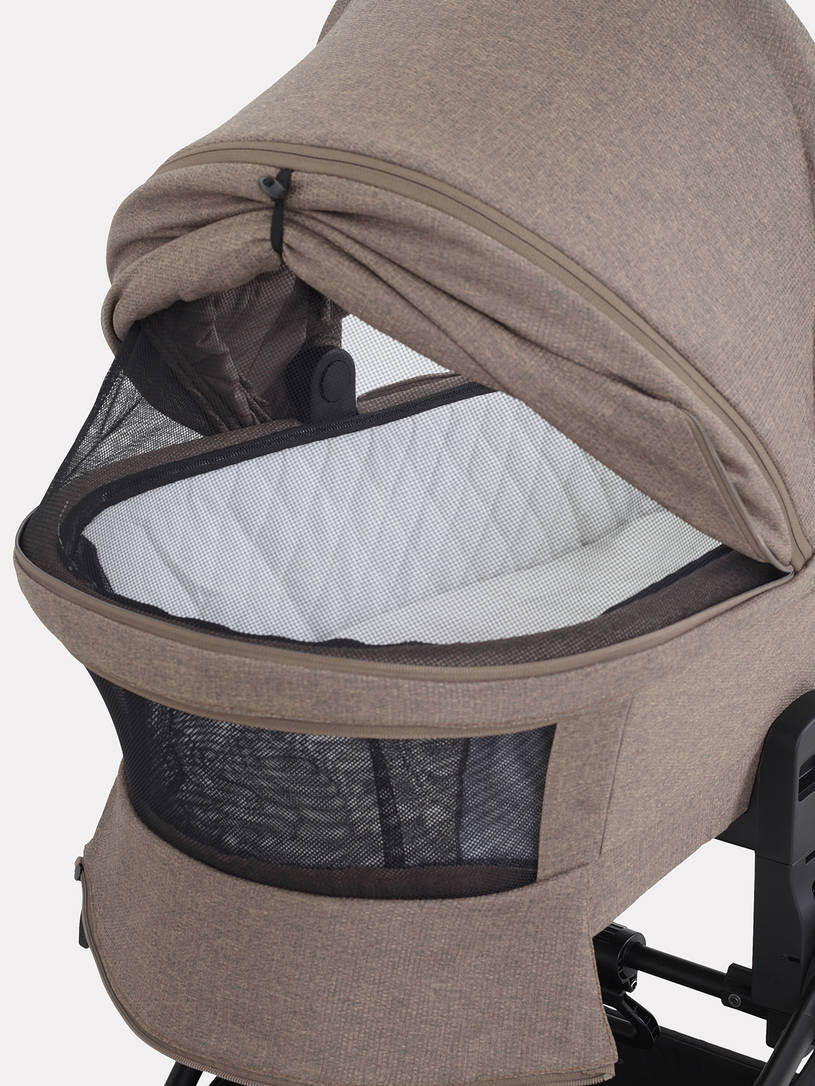 Коляска 2 в 1 Mowbaby Zoom PU gold cacao brown