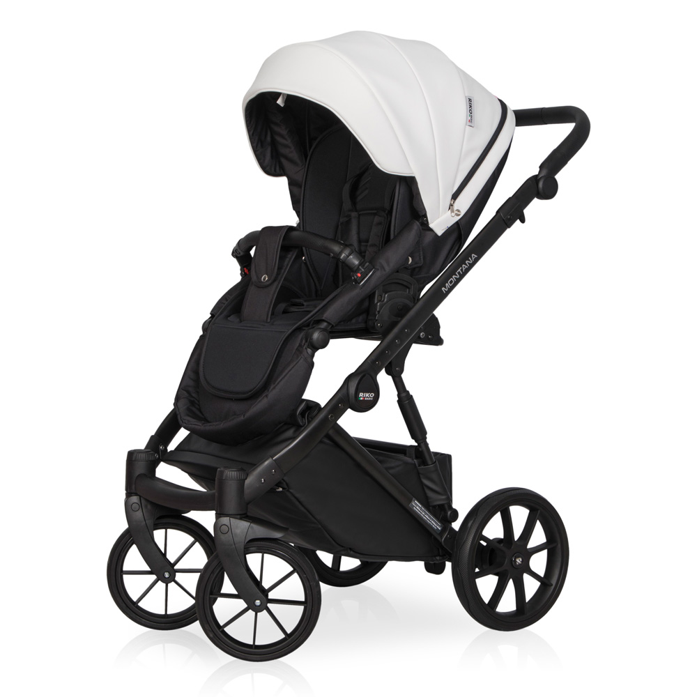 Коляска 3 в 1 Riko Basic Montana Ecco 11 White белый