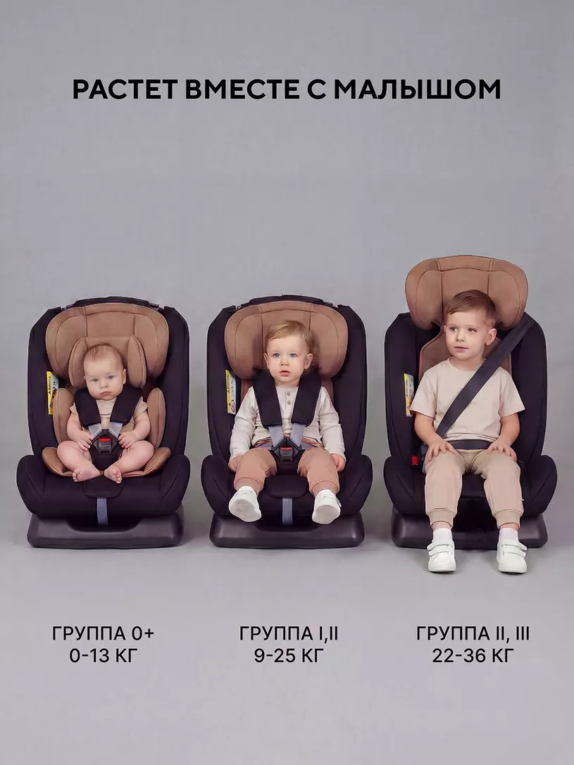 Автокресло Rant Basic Unity 0/1/2/3 (0-36 кг) Grey