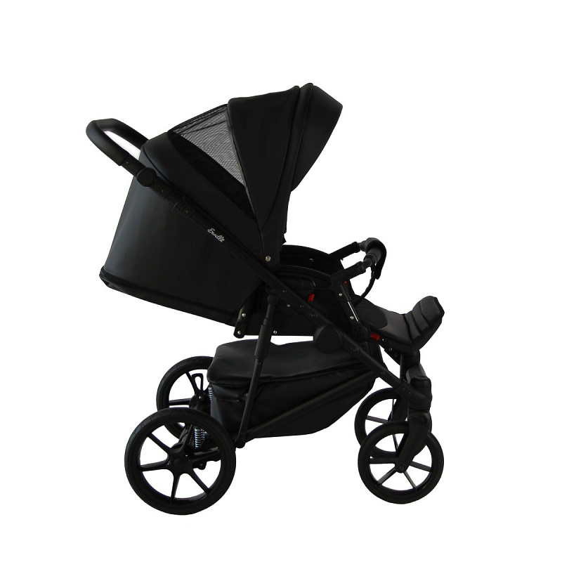 Детская коляска Sevillababy Tisso 2 в 1 черный экокожа