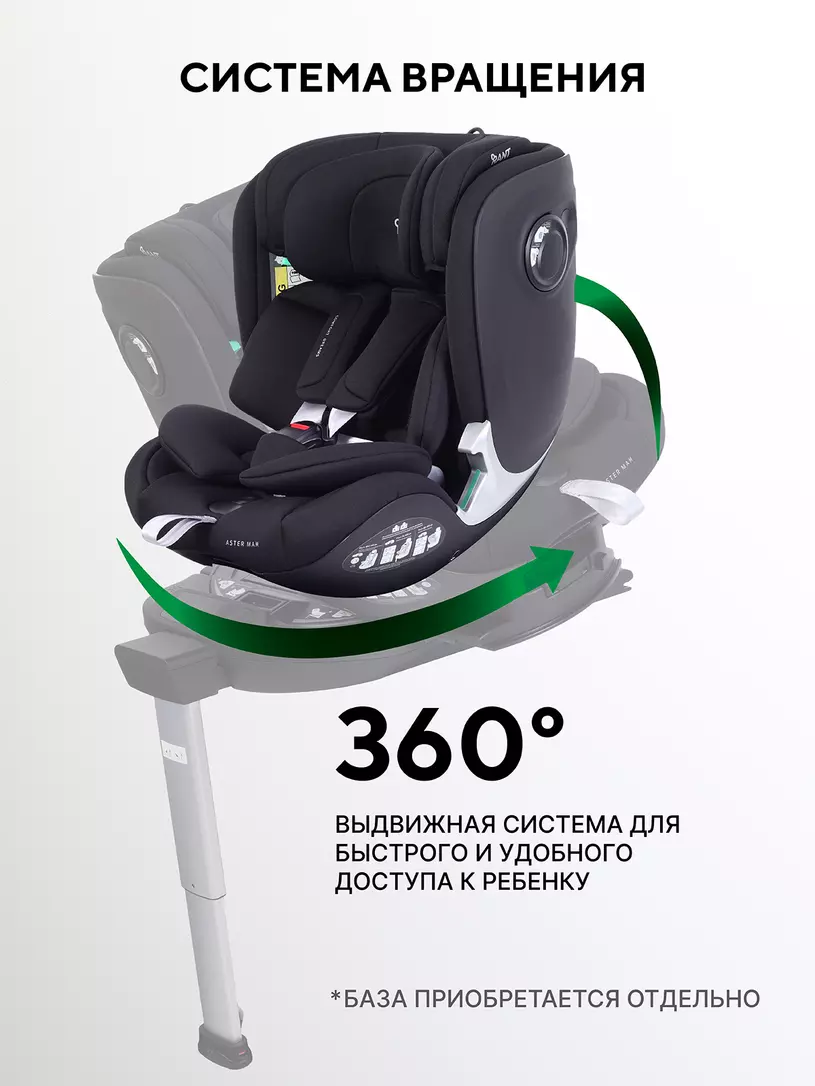 Автокресло Rant Aster Max (40-125 см) Black