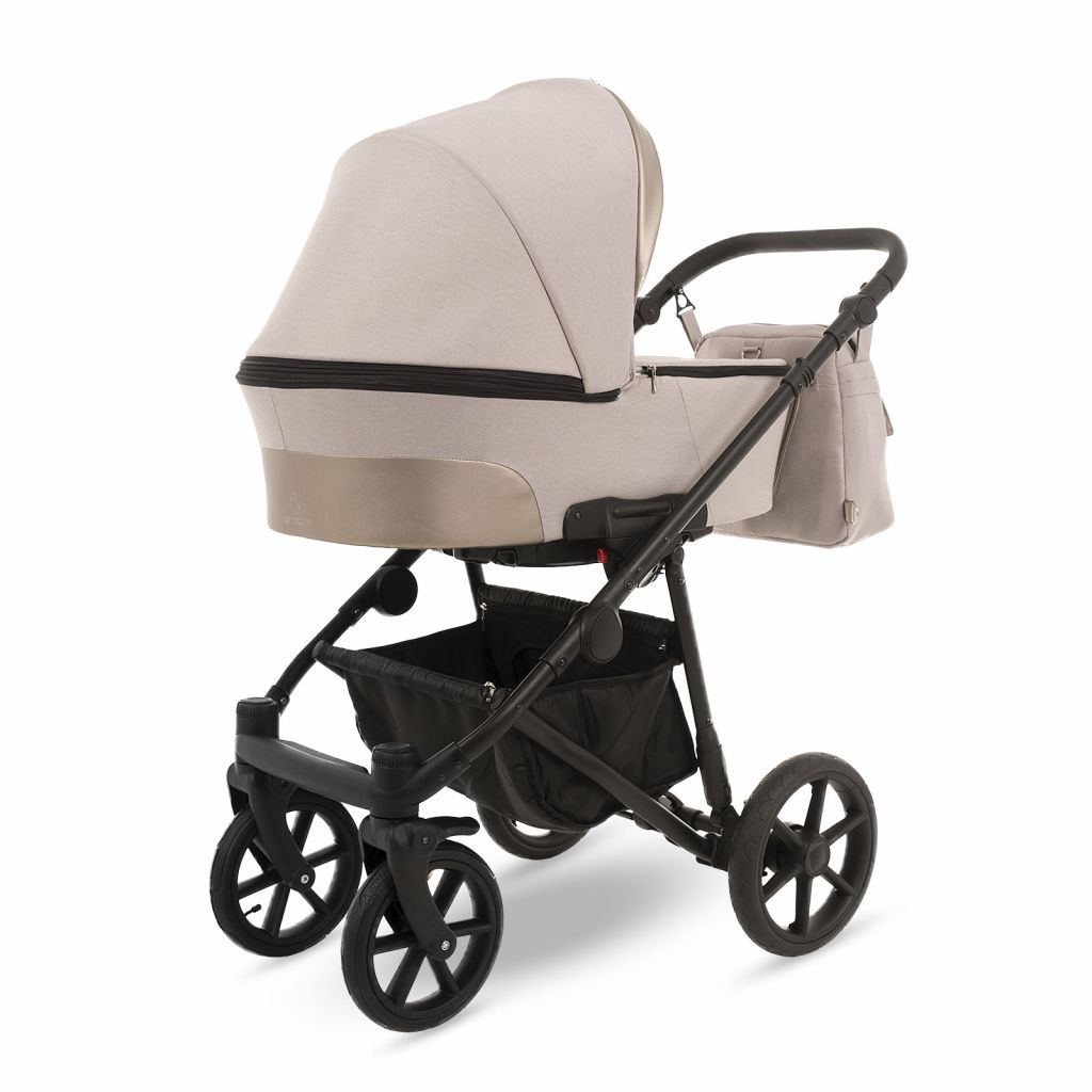 Коляска 2 в 1 Camarelo Ollio, Пудровый Меланж / Бежевая эко-кожа (03)