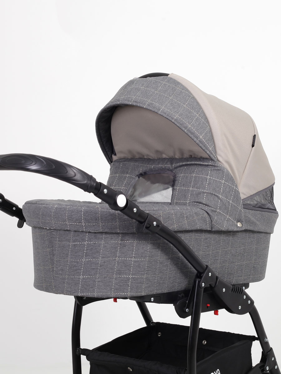 Коляска 3 в 1 Rant Nova 03 серый-бежевый