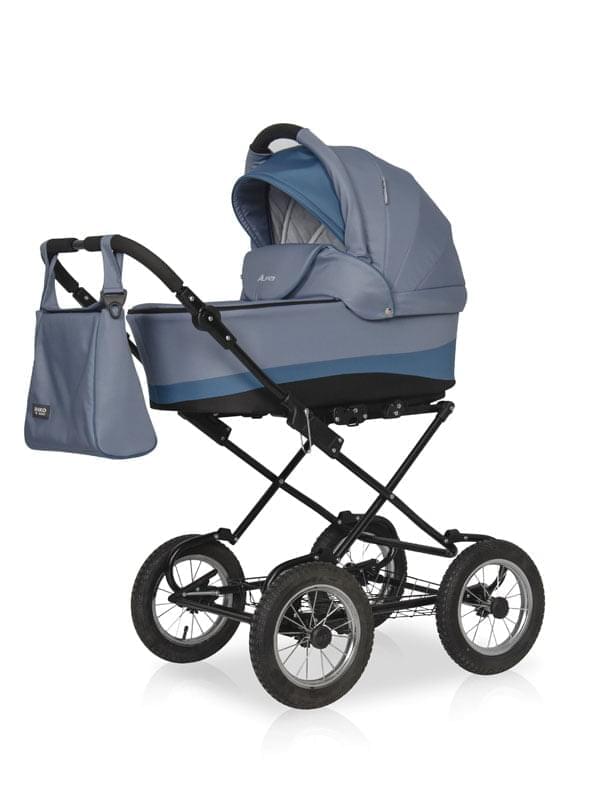 Коляска 2 в 1 Riko Basic Alfa Classic 08 серо-бирюзовый