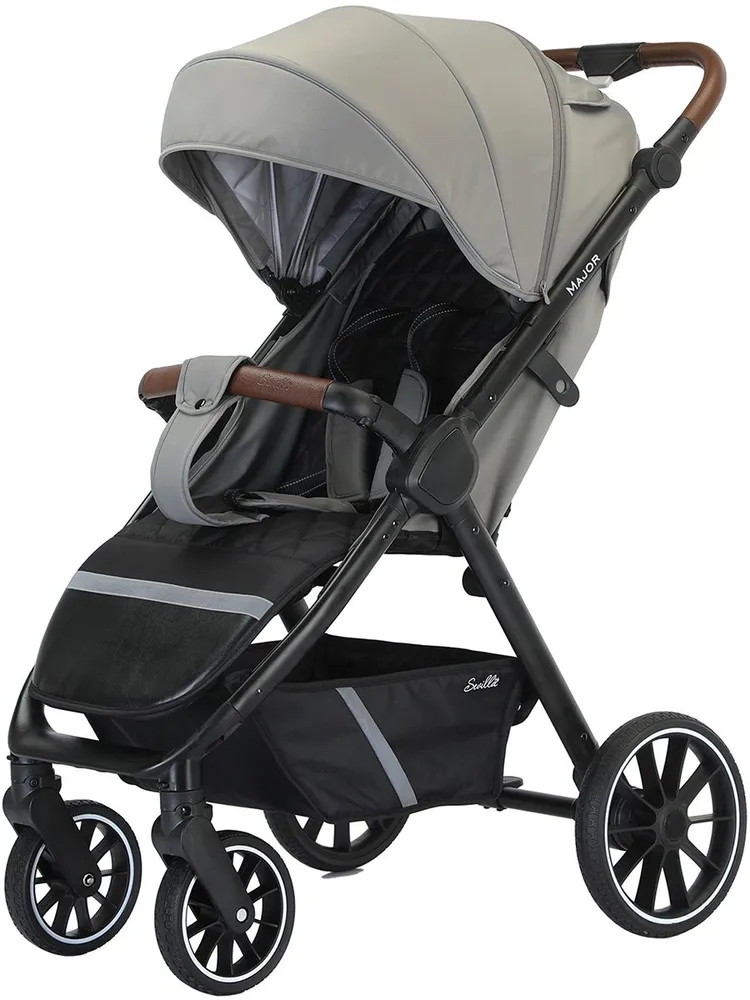 Детская прогулочная коляска Sevillababy Major серo-коричневый