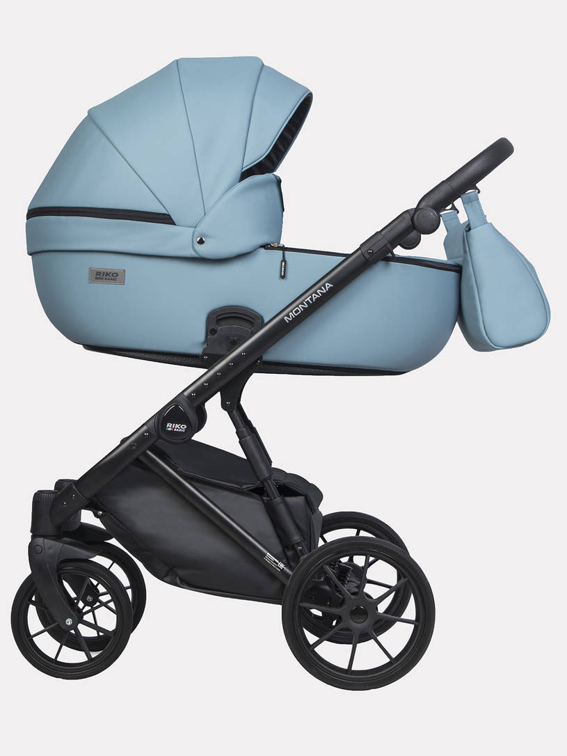 Коляска 2 в 1 Riko Basic Montana Ecco 16 blue, голубой