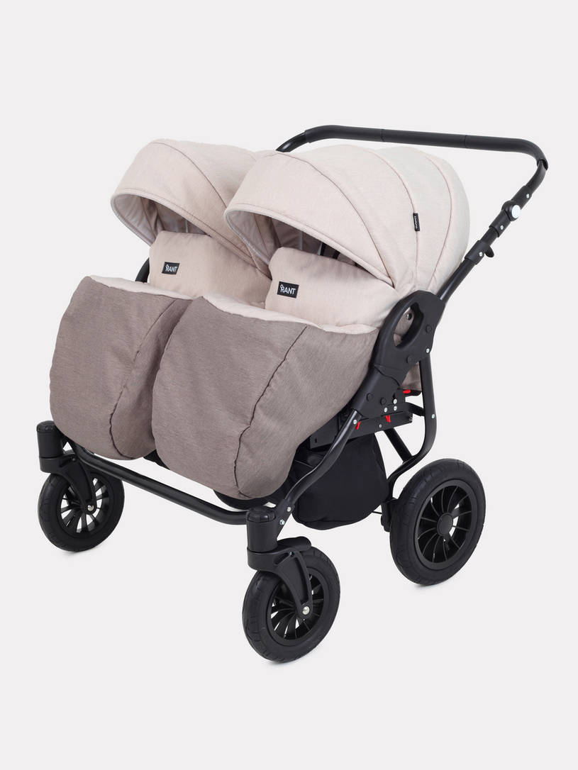 Коляска для двойни 2 в 1 Rant Siena Duo 02 коричневый-бежевы