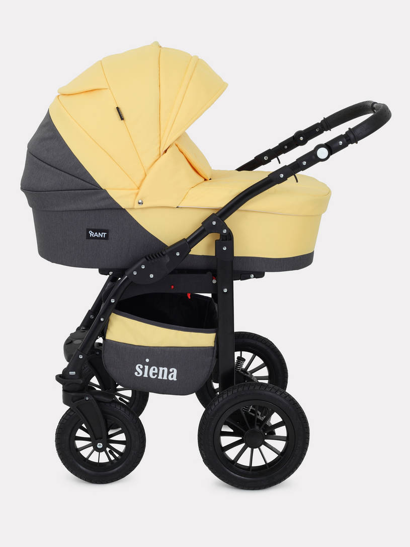 Коляска 2 в 1 Rant Siena 10 серый-желтый