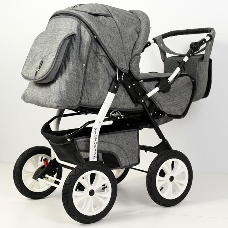 Коляска прогулочная Bart-Plast Victoria Prime PKL 02, цвет: черный джинс