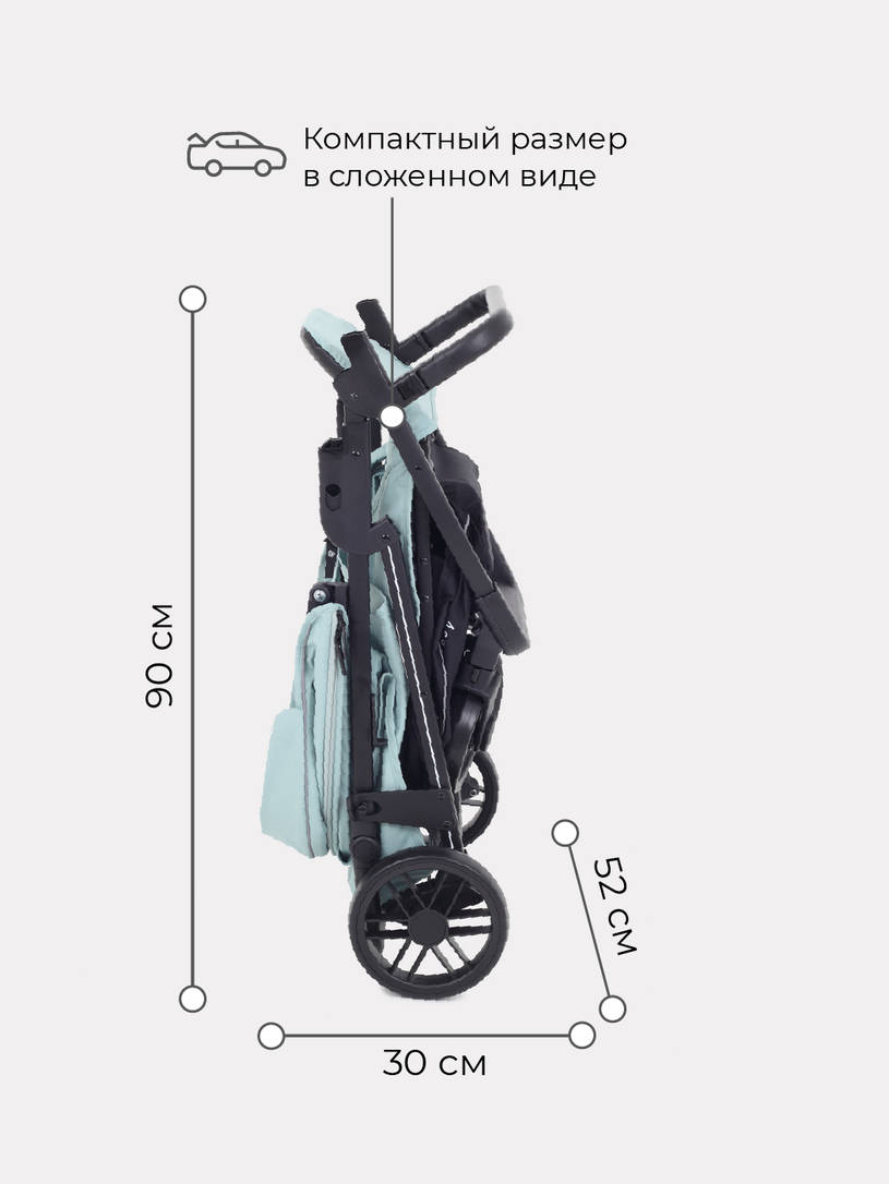 Коляска прогулочная Mowbaby Ride RA082 Mint. Цвет: Мятный