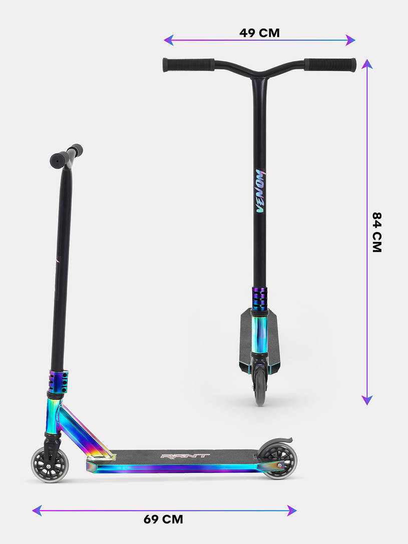 Самокат 2-х колесный трюковой Rant Venom Aurora