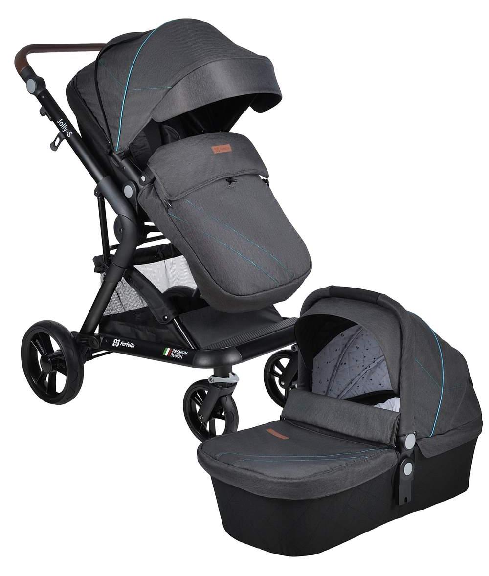 Коляска модульная 2 в 1 Farfello Jolly-S (J-88 серый)