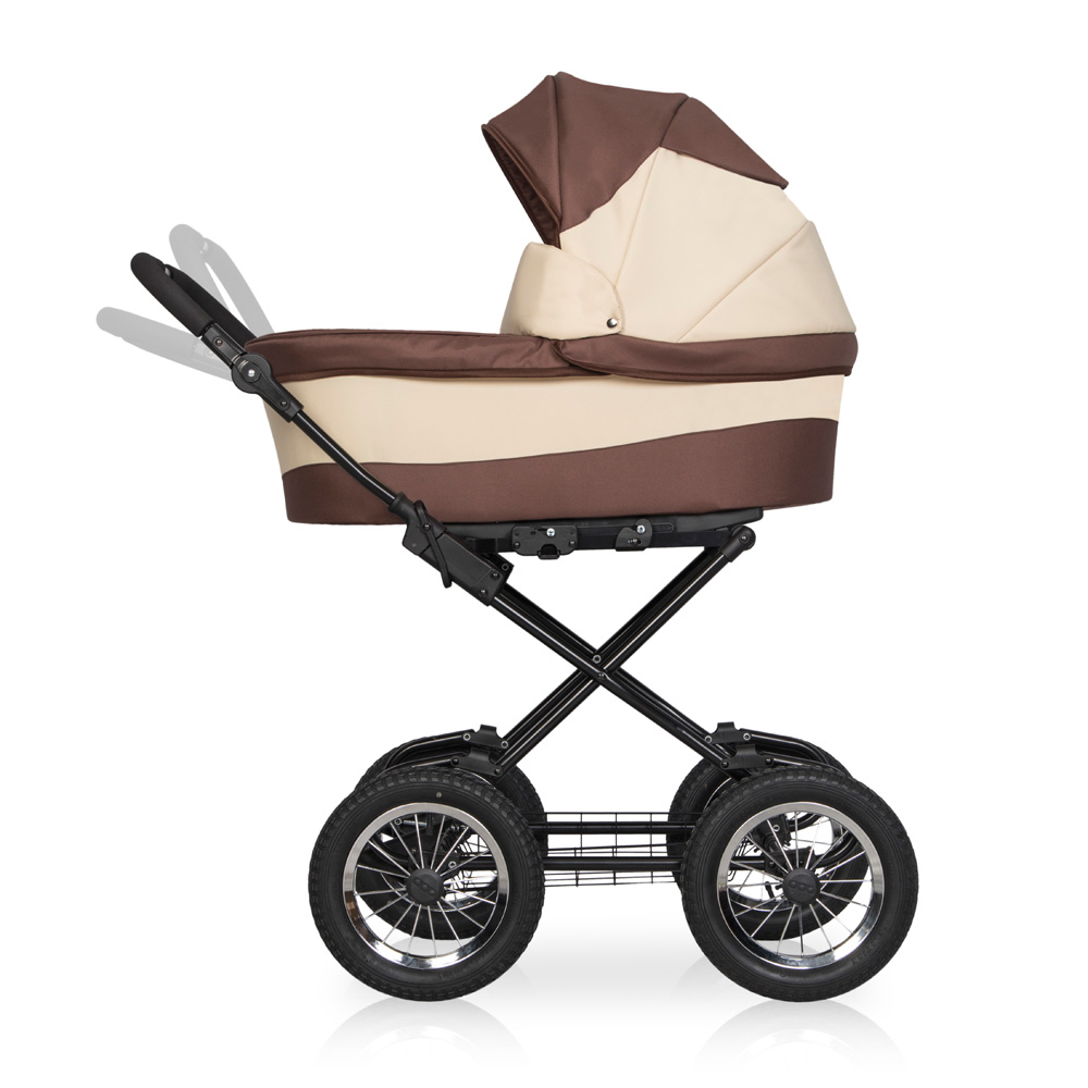 Коляска 2 в 1 Riko Basic Mario Classic 05 коричневый-бежевый