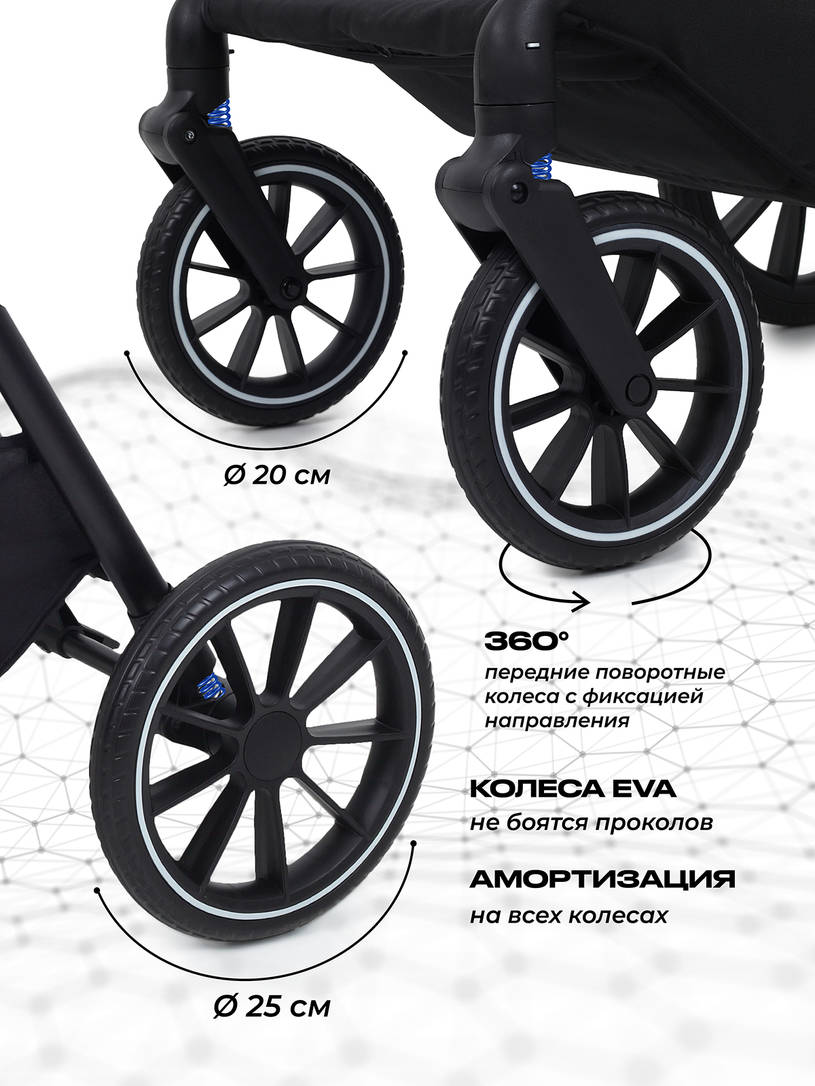 Коляска 2 в 1 Mowbaby Amber Grey