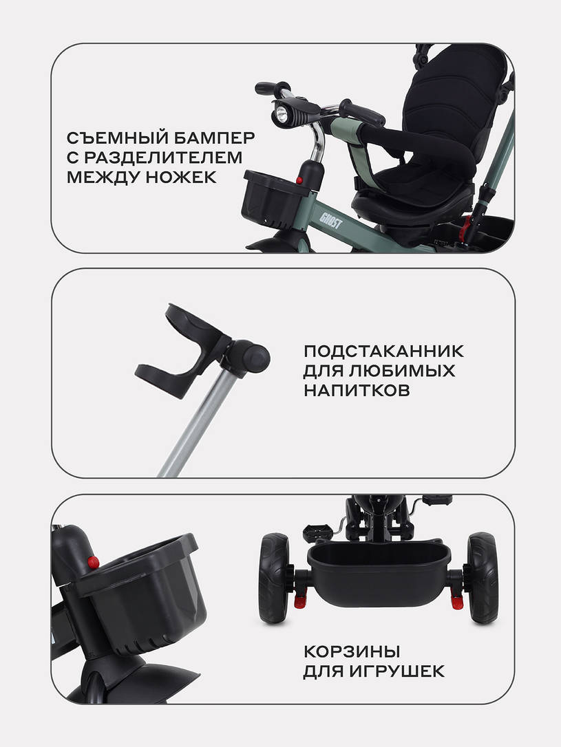 Велосипед 3-х колесный Rant basic Ghost Green