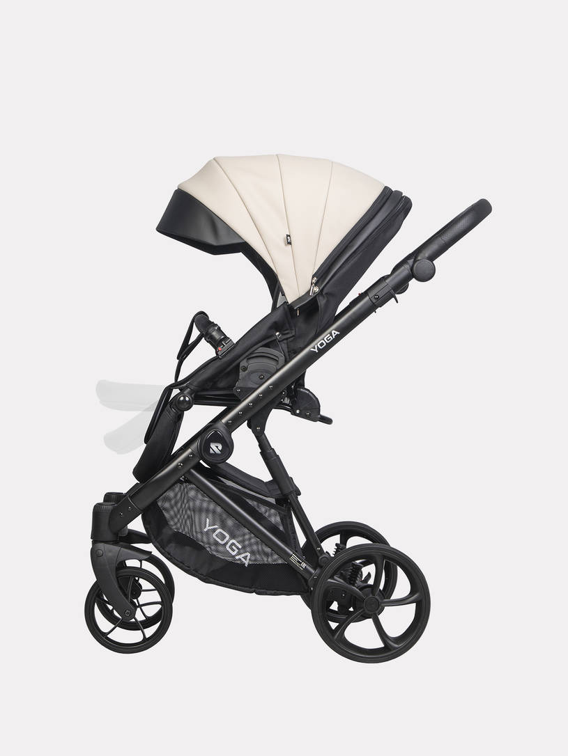 Коляска 3 в 1 Riko Basic Yoga Ecco 17 Sand, Кремовый