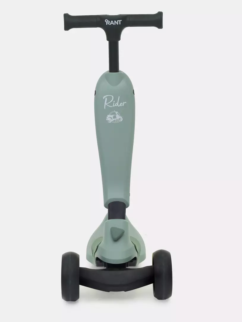 Беговел-самокат Rant Rider со светящимися колесами зеленый