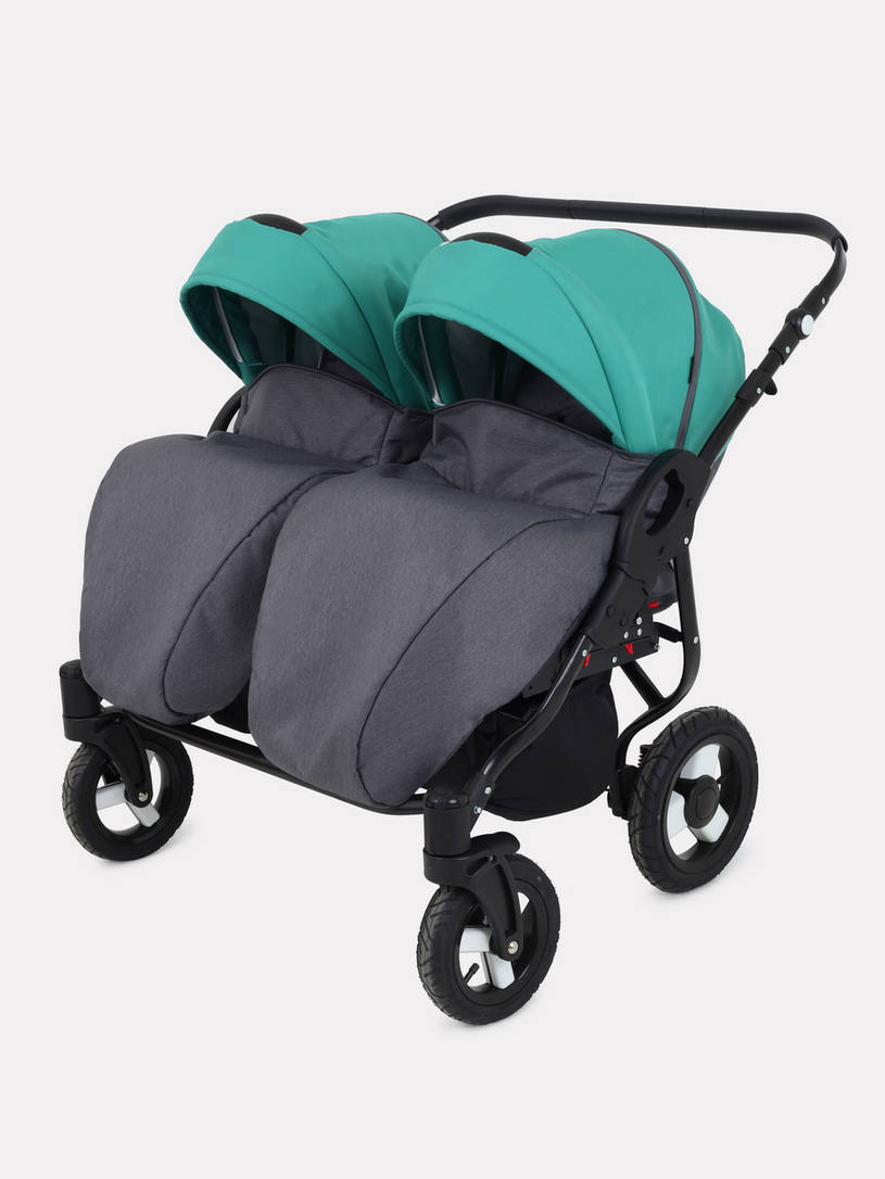 Коляска для двойни 2 в 1 Rant Dream Duo 08 серый-темно-зеленый