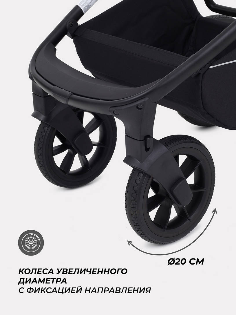 Коляска 3 в 1 Mowbaby Zoom Gold 2025 black