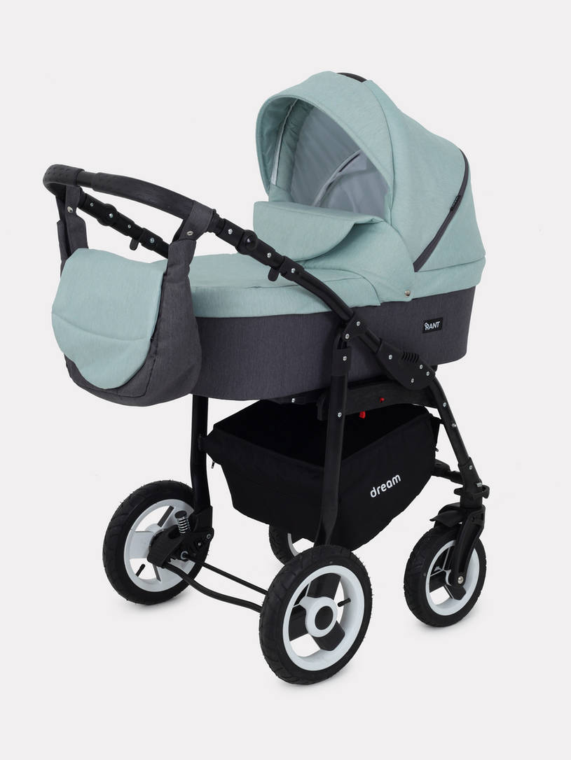 Коляска 2 в 1 Rant Dream 04 серый-мятный
