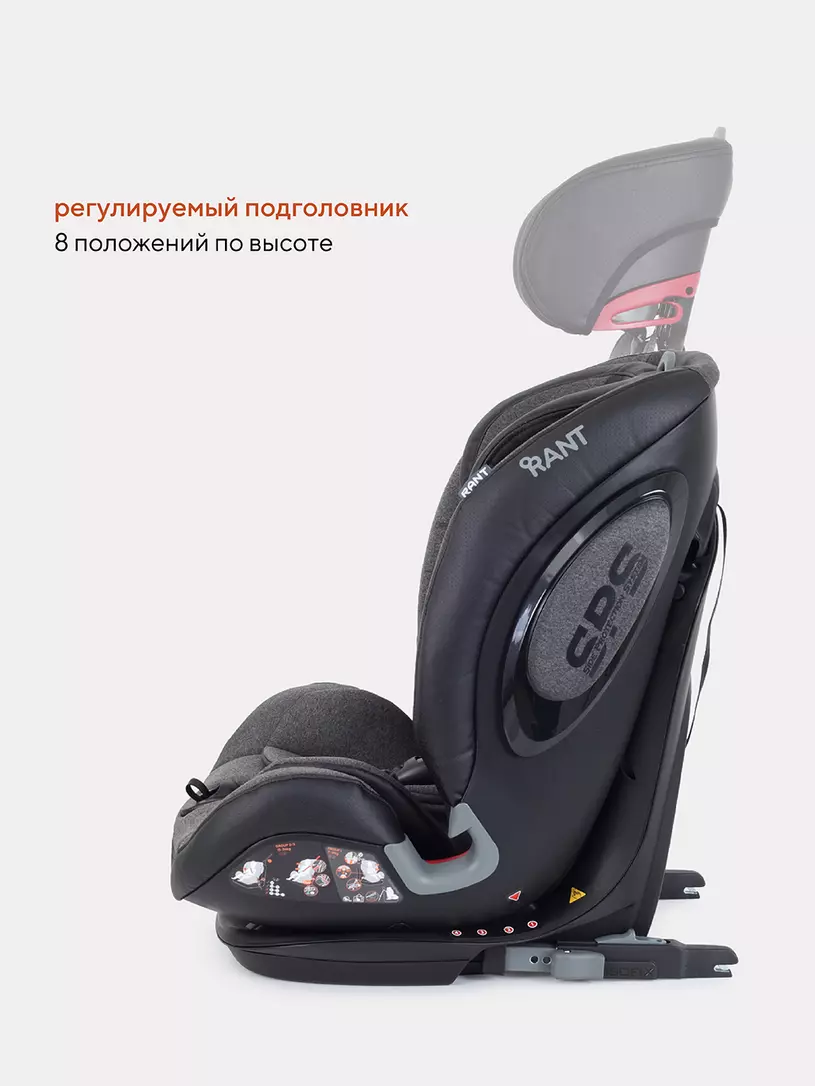 Автокресло Rant IQ isofix 1/2/3 (9-36 кг) Dark grey