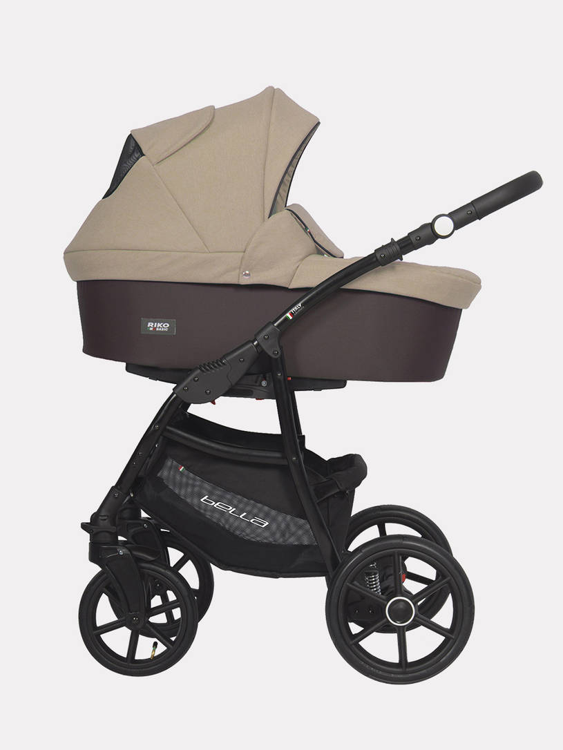 Коляска 2 в 1 Riko Basic Bella 07 коричнево-бежевый