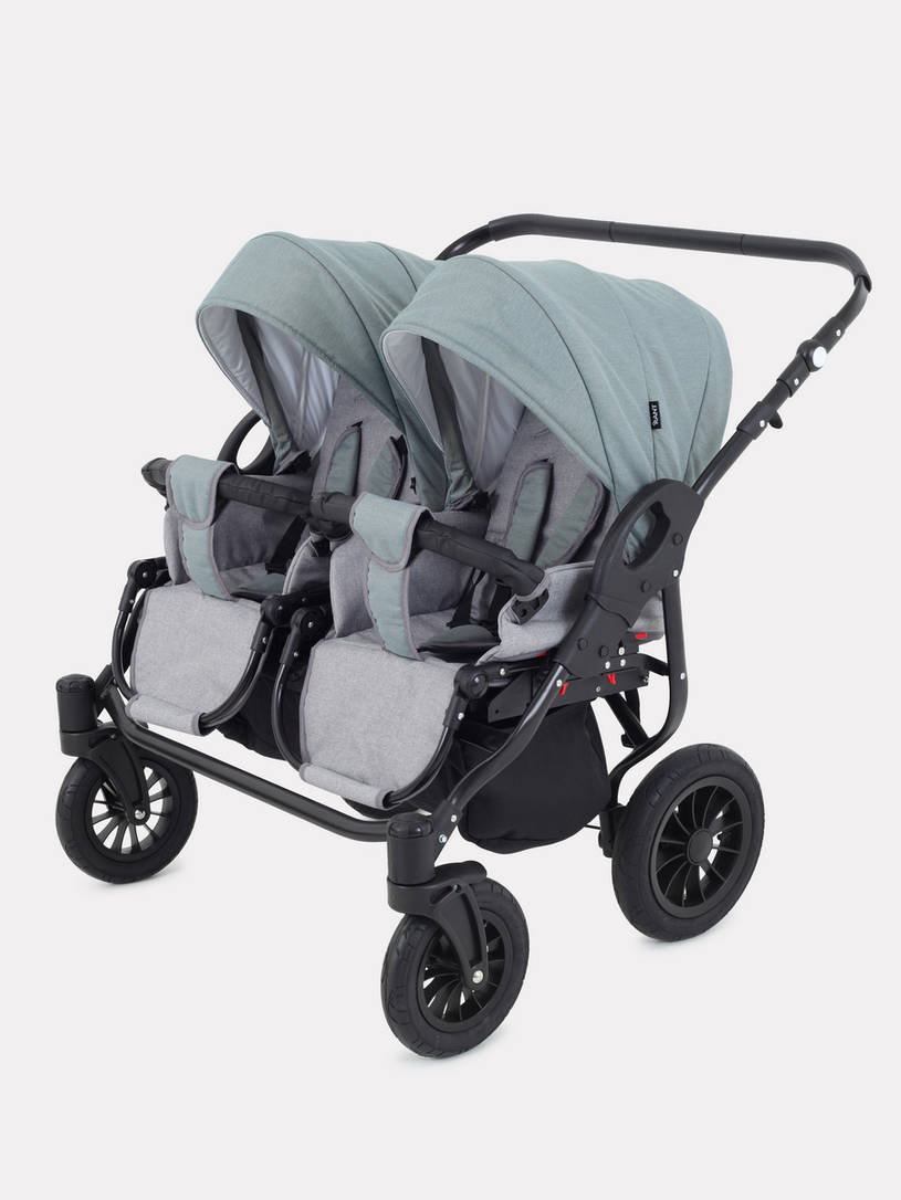 Коляска для двойни 2 в 1 Rant Siena Duo 09 серый-зеленый