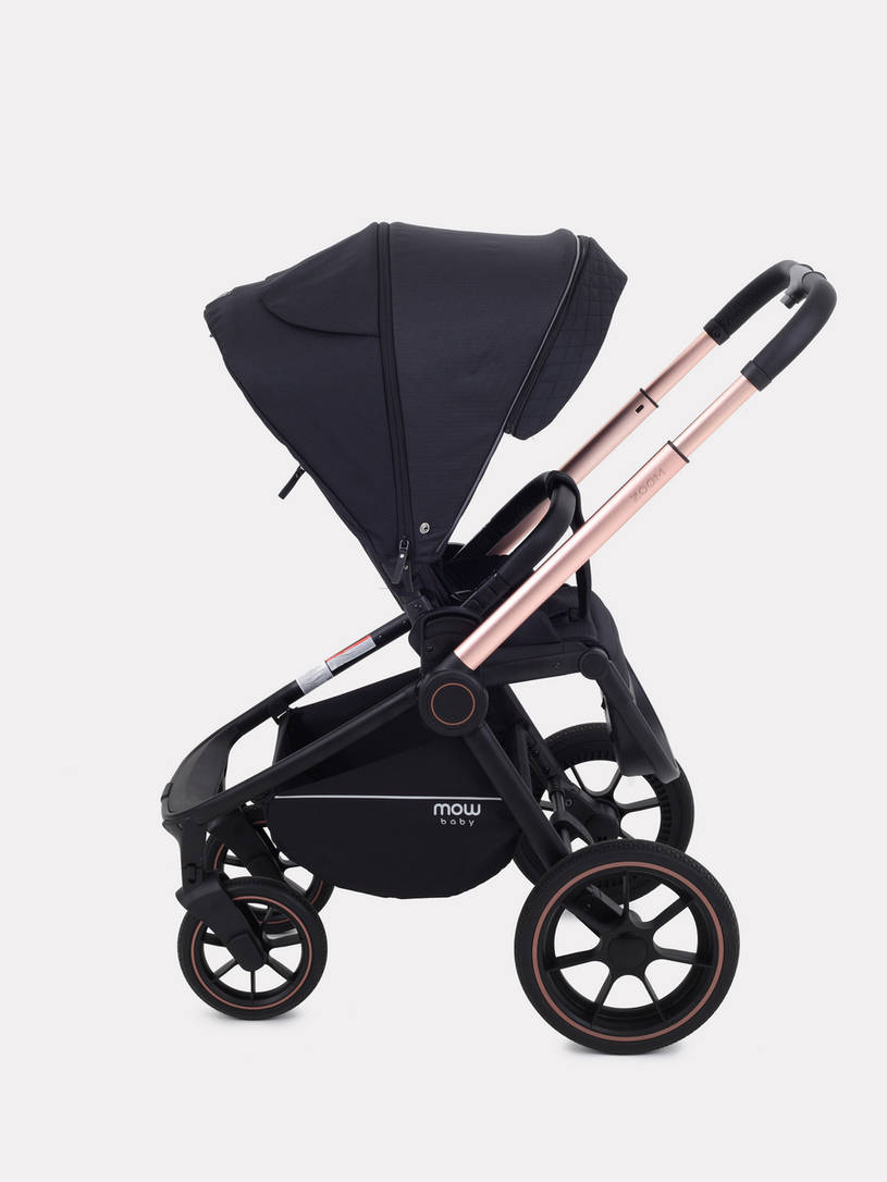 Коляска 2 в 1 MOWBaby ZOOM PU RA086 Gold Black