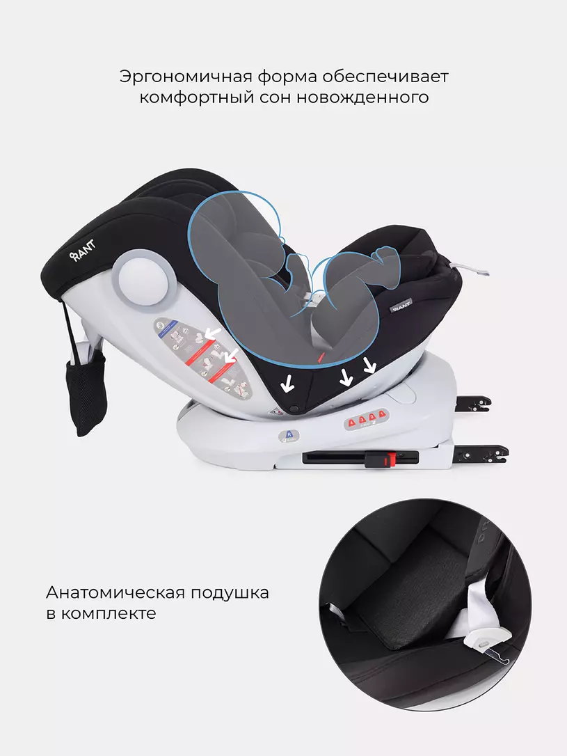 Автокресло Rant Drive Active line 0/1/2/3 (0-36 кг) Black