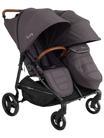 Коляска прогулочная для двойни Rant Twinny RA151 Moon grey. Цвет: Темно-серый