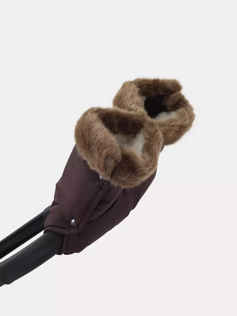 Муфта для рук на коляску Топотушки Престиж коричневый